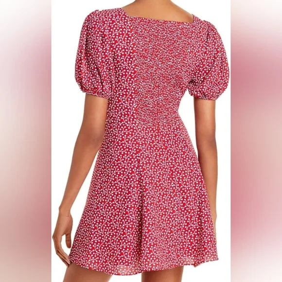 French Connection Elao Drape Puff Sleeve Dress Size 8 - EUC - Picture 3 of 11